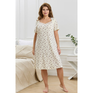 Сорочка женская "Мадера-1" кулирка (р-ры: 50-64) молочный