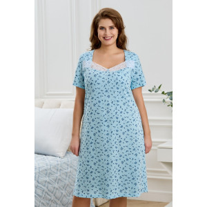 Сорочка женская "Мадера-1" кулирка (р-ры: 50-64) голубой