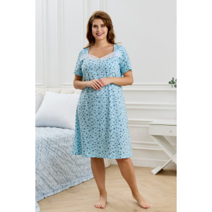 Сорочка женская "Мадера-1" кулирка (р-ры: 50-64) голубой