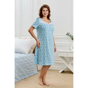 Сорочка женская "Мадера-1" кулирка (р-ры: 50-64) голубой