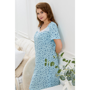 Сорочка женская "Мадера-1" кулирка (р-ры: 50-64) голубой