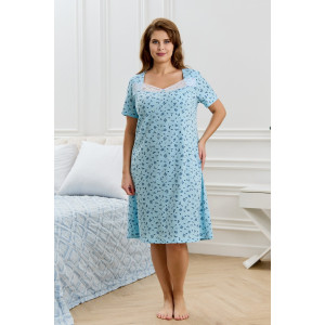 Сорочка женская "Мадера-1" кулирка (р-ры: 50-64) голубой