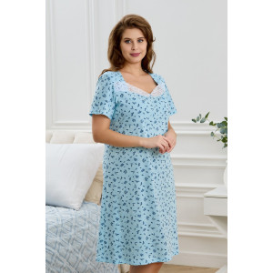 Сорочка женская "Мадера-1" кулирка (р-ры: 50-64) голубой