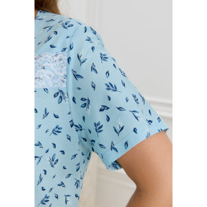 Сорочка женская "Мадера-1" кулирка (р-ры: 50-64) голубой