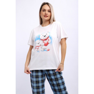 Костюм двойка женский 667 кулирка (р-ры: 48-58) синий Костюм двойка женский 667 кулирка (р-ры: 48-58) синий