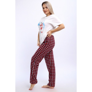 Костюм двойка женский 667 кулирка (р-ры: 48-58) красный