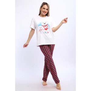 Костюм двойка женский 667 кулирка (р-ры: 48-58) красный