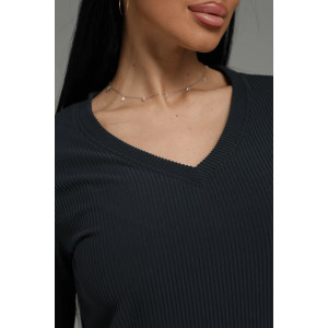 Костюм двойка женский "Леди" (платье и кардиган) кашемир лапша (р-ры: 48-58) графит