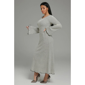 Платье женское "Амелия" кулирка вязка (р-ры: 44-54) бело-черный