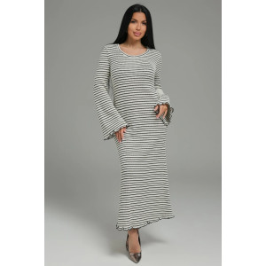 Платье женское "Амелия" кулирка вязка (р-ры: 44-54) бело-черный