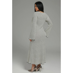 Платье женское "Амелия" кулирка вязка (р-ры: 44-54) бело-черный