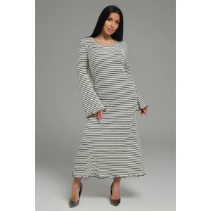 Платье женское "Амелия" кулирка вязка (р-ры: 44-54) бело-черный