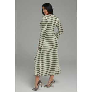 Платье женское "Амелия" кулирка вязка (р-ры: 44-54) бело-зеленый