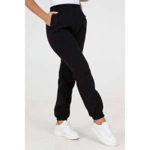 Брюки женские №35333 футер 3-х нитка с начесом (последний размер) черный 50,56 Брюки женские №35333 футер 3-х нитка с начесом (последний размер) черный 50,56