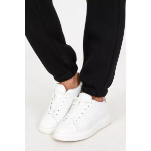 Брюки женские №35333 футер 3-х нитка с начесом (последний размер) черный 50,56 Брюки женские №35333 футер 3-х нитка с начесом (последний размер) черный 50,56