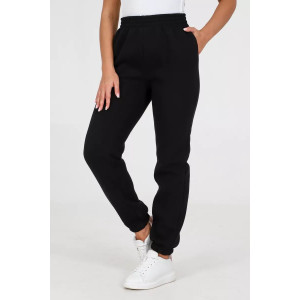 Брюки женские №35333 футер 3-х нитка с начесом (последний размер) черный 50,56 Брюки женские №35333 футер 3-х нитка с начесом (последний размер) черный 50,56