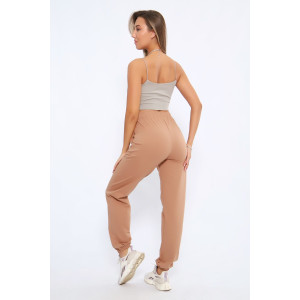 Брюки женские №21009 футер с лайкрой 2-х нитка (последний размер) светло-коричневый 50 Брюки женские №21009 футер с лайкрой 2-х нитка (последний размер) светло-коричневый 50