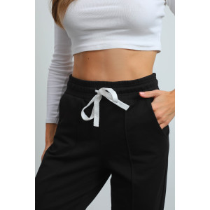 Брюки женские №22288 футер 2-х нитка (последний размер) черный 56 Брюки женские №22288 футер 2-х нитка (последний размер) черный 56