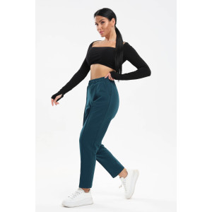 Брюки женские №10 футер 2-х нитка (последний размер) петроль 50 Брюки женские №10 футер 2-х нитка (последний размер) петроль 50