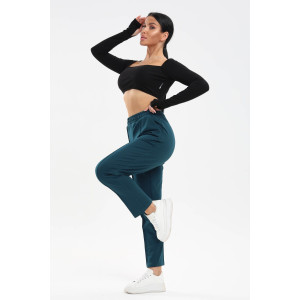 Брюки женские №10 футер 2-х нитка (последний размер) петроль 50 Брюки женские №10 футер 2-х нитка (последний размер) петроль 50