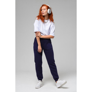 Брюки женские №8293 футер 3-х нитка с начесом (последний размер) темно-синий 48 Брюки женские №8293 футер 3-х нитка с начесом (последний размер) темно-синий 48