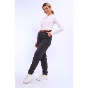 Брюки женские №32826 флис (последний размер) темно-серый 50