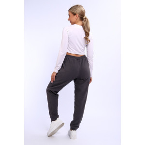 Брюки женские №32826 флис (последний размер) темно-серый 50