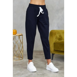 Брюки женские №67166О футер с лайкрой 2-х нитка (последний размер) темно-синий 58