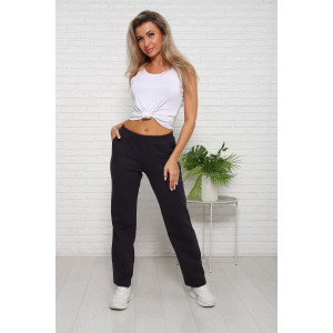 Брюки женские №1021 футер 2-х нитка (последний размер) графит 50,52,56