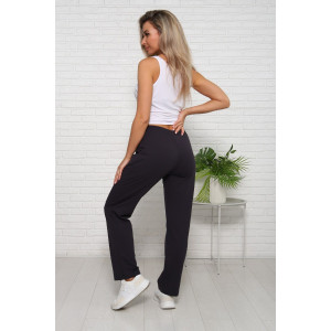 Брюки женские №1021 футер 2-х нитка (последний размер) графит 50,52,56