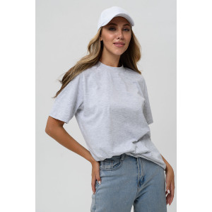 Футболка унисекс №8471 кулирка (последний размер) серый меланж 60