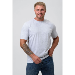 Футболка унисекс №8471 кулирка (последний размер) серый меланж 60