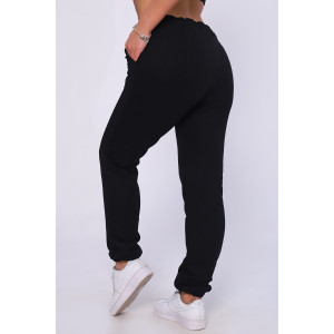 Брюки женские №80002 футер 3-х нитка (последний размер) черный 48,50,54