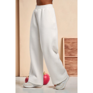 Брюки женские №78574 футер 3-х нитка с начесом (последний размер) белый 48,54,58