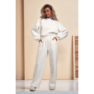 Брюки женские №78574 футер 3-х нитка с начесом (последний размер) белый 48,54,58