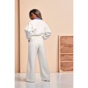 Брюки женские №78574 футер 3-х нитка с начесом (последний размер) белый 48,54,58