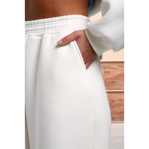 Брюки женские №78574 футер 3-х нитка с начесом (последний размер) белый 48,54,58