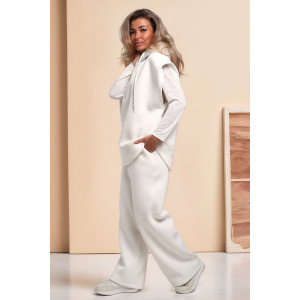 Брюки женские №78574 футер 3-х нитка с начесом (последний размер) белый 48,54,58