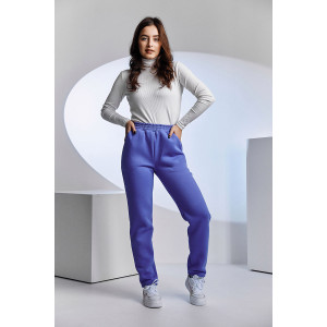 Брюки женские №67091 футер 3-х нитка с начесом (последний размер) фиолетовый 52