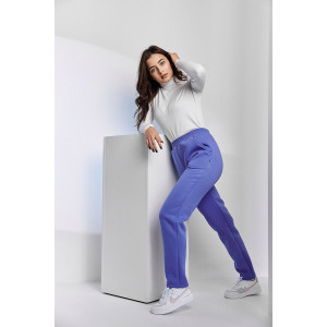 Брюки женские №67091 футер 3-х нитка с начесом (последний размер) фиолетовый 52