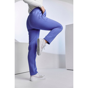 Брюки женские №67091 футер 3-х нитка с начесом (последний размер) фиолетовый 52