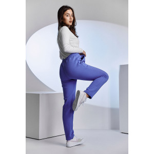 Брюки женские №67091 футер 3-х нитка с начесом (последний размер) фиолетовый 52