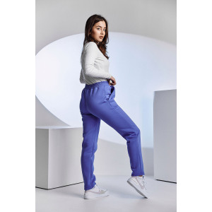 Брюки женские №67091 футер 3-х нитка с начесом (последний размер) фиолетовый 52