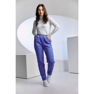 Брюки женские №67091 футер 3-х нитка с начесом (последний размер) фиолетовый 52