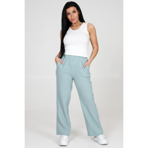 Брюки женские №24785 муслин (последний размер) зеленый 50,54,56