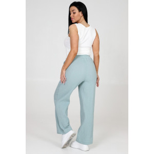 Брюки женские №24785 муслин (последний размер) зеленый 50,54,56