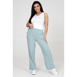 Брюки женские №24785 муслин (последний размер) зеленый 50,54,56