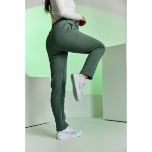 Брюки женские №67091 футер 3-х нитка с начесом (последний размер) оливковый 48,50,54,56