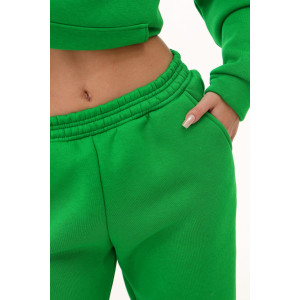 Брюки женские №88512 футер 3-х нитка с начесом (последний размер) зеленый 42-44