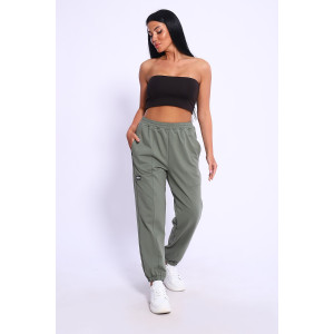 Брюки женские №80033 футер с лайкрой 2-х нитка (последний размер) хаки 50,52,58 Брюки женские №80033 футер с лайкрой 2-х нитка (последний размер) хаки 50,52,58